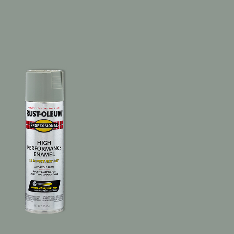 Image of Rust-Oleum High Performance Enamel Spray can, known for its durable and long-lasting finish, ideal for protecting surfaces from rust and corrosion.