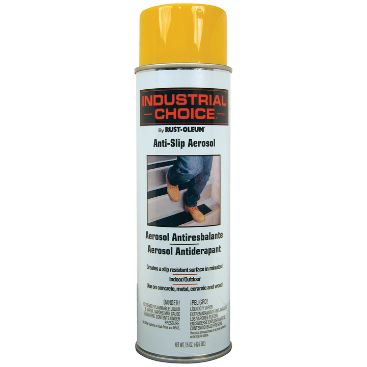 Rust-Oleum Industrial Choice AS2100 System Anti-Slip Spray Paint can, yellow