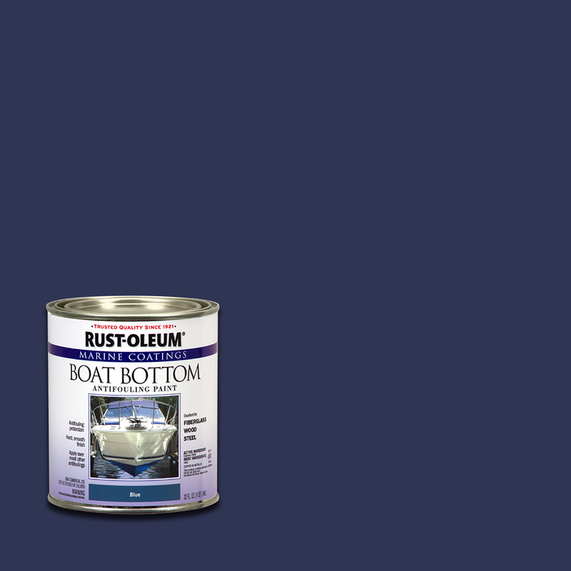Rust-Oleum Marine Coatings Boat Bottom Antifouling Paint can, blue