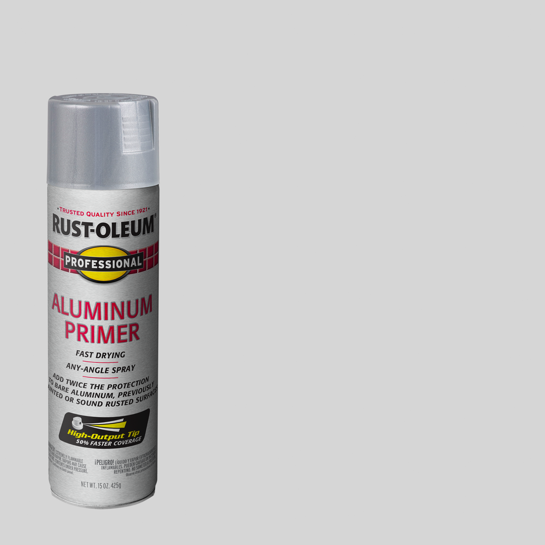 Rust-Oleum Professional Aluminum Primer - A high-performance primer designed for use on aluminum surfaces, providing excellent adhesion and durability.