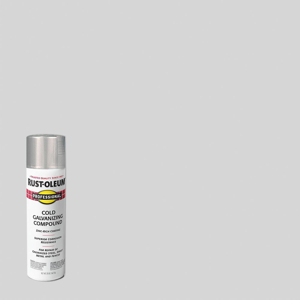 Rust-Oleum Professional Galvanizing Compound Spray Can with Color Swatch
