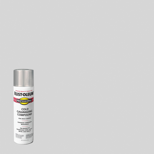 Rust-Oleum Professional Galvanizing Compound Spray Can with Color Swatch