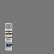 Rust-Oleum Professional Primer Spray, Flat Gray - 15 oz can with a high-performance, durable formula, ideal for metal surfaces.