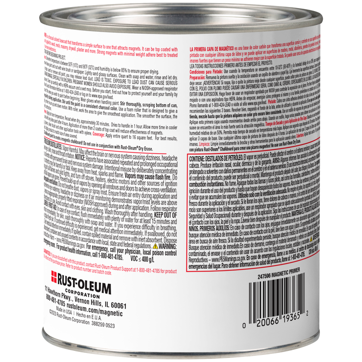 Rust-Oleum Specialty Magnetic Primer - 30 fl oz can, ideal for creating magnetic surfaces on a variety of substrates. Easy-to-apply formula that enhances functionality in any space.