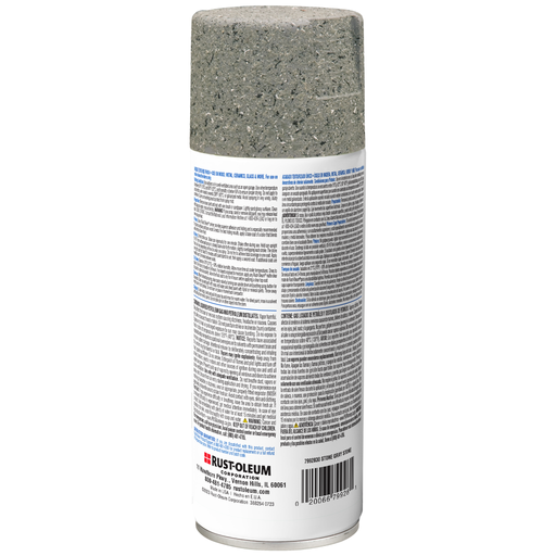 Rust-Oleum Specialty Stone Spray Paint can with a detailed view of the stone-textured finish, ideal for creating decorative stone effects on various surfaces.