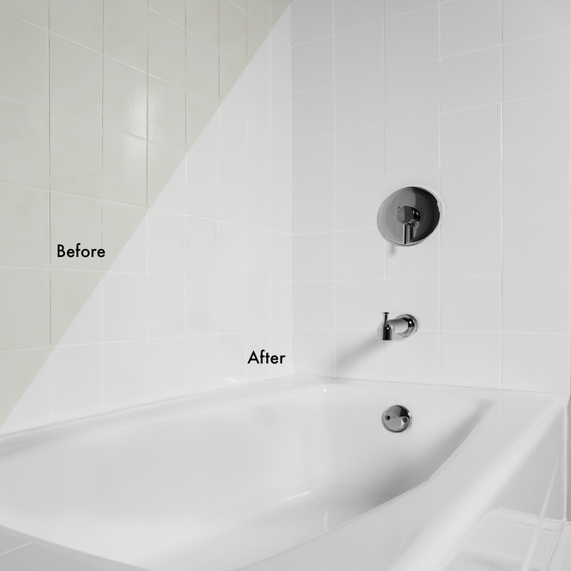 Image of Rust-Oleum Specialty Tub & Tile Refinishing Kit Before & After