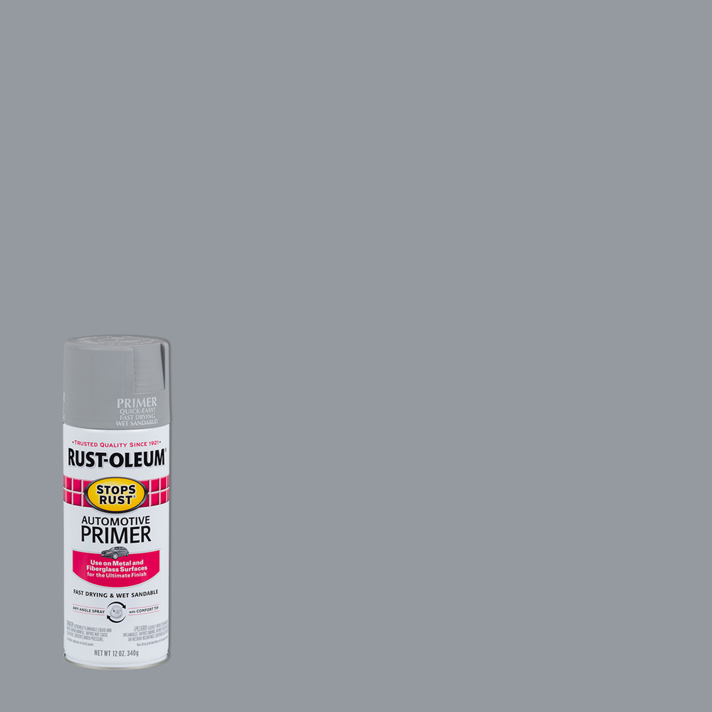Rust-Oleum Stops Rust Automotive Primer Spray Can with Color Swatch