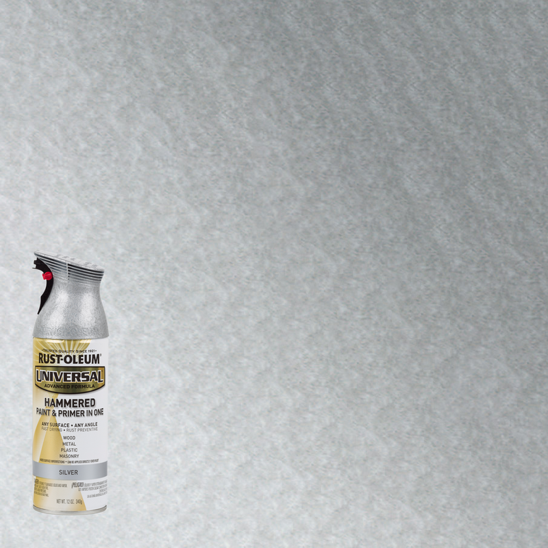 Rust-Oleum Universal Premium Metallic Spray Paint, versatile for any surface, featuring a durable, high-gloss finish.