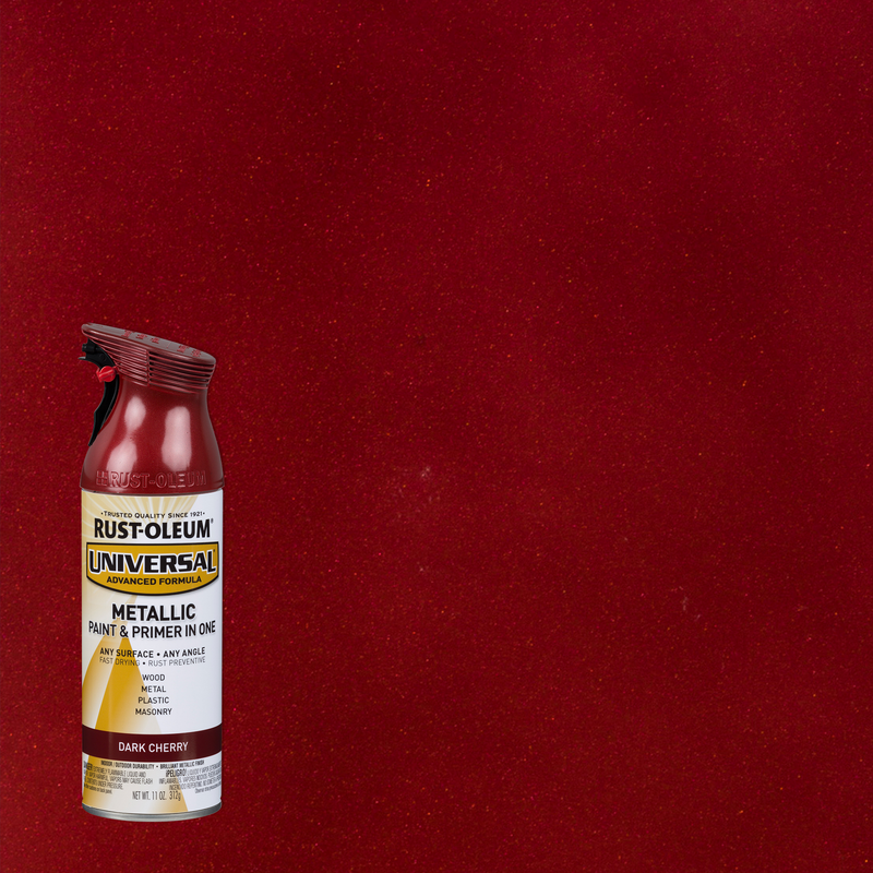 Rust-Oleum Universal Premium Metallic Spray Paint, versatile for any surface, featuring a durable, high-gloss finish.