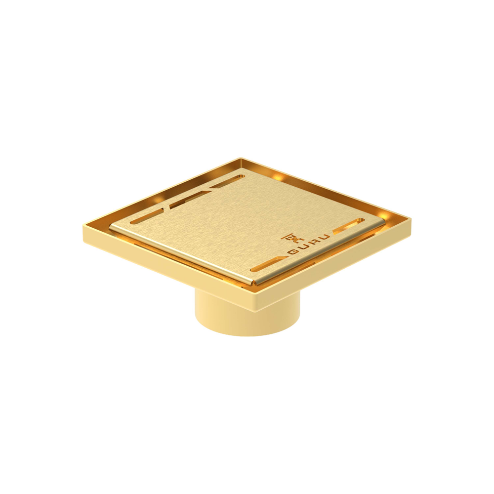 Guru Evolux 4-1/2 inch Lisa Drain and Strainer in Gold - Premium Linear Drain Solution