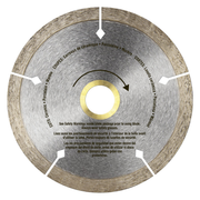 QEP Black Widow Diamond Blade for Ceramic, Porcelain, & Natural Stone, Back view