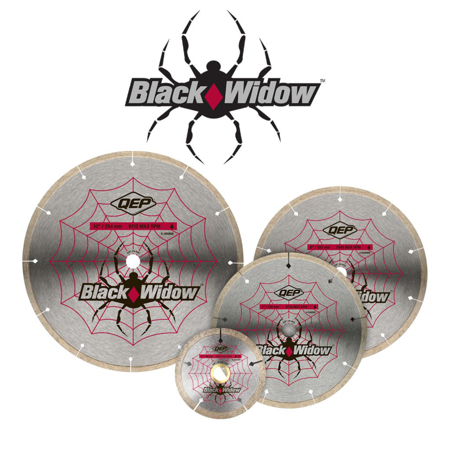 QEP Black Widow Diamond Blade for Ceramic, Porcelain, & Natural Stone