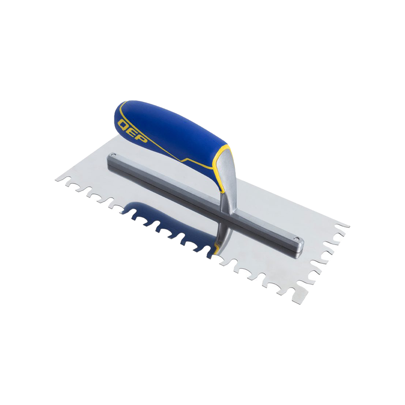 QEP Comfort Grip Stainless Steel Euro Notch Trowel