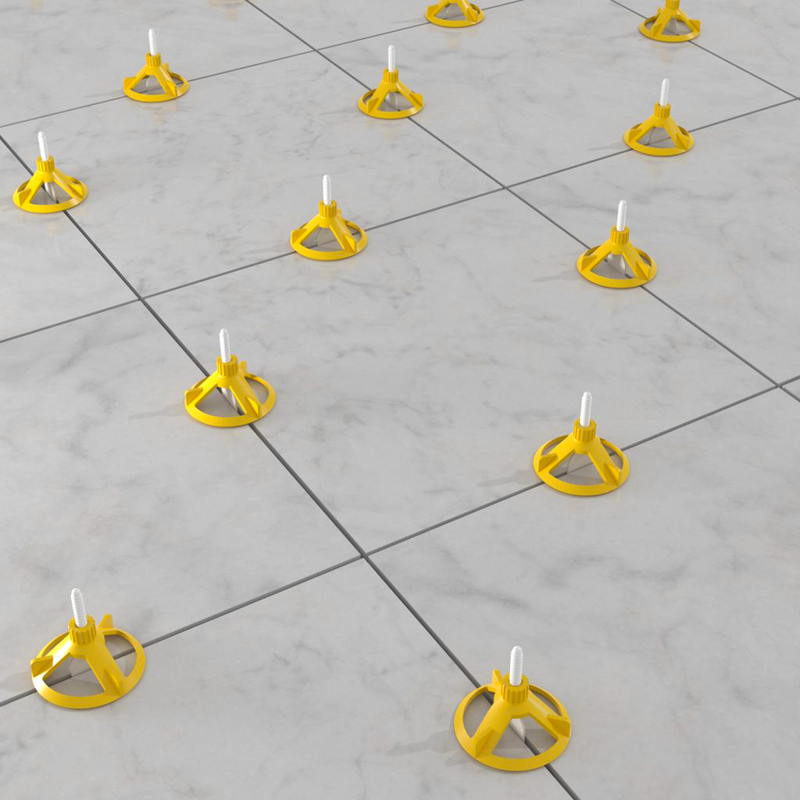 QEP LASH 360 Tile Leveling System Caps Installed