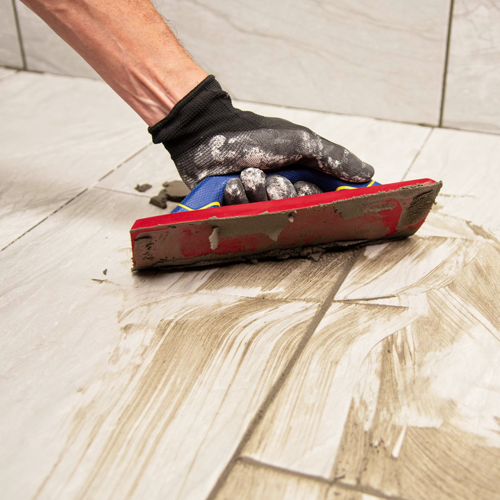 QEP Xtreme Stone Grout Float White Tile with Gray Grout