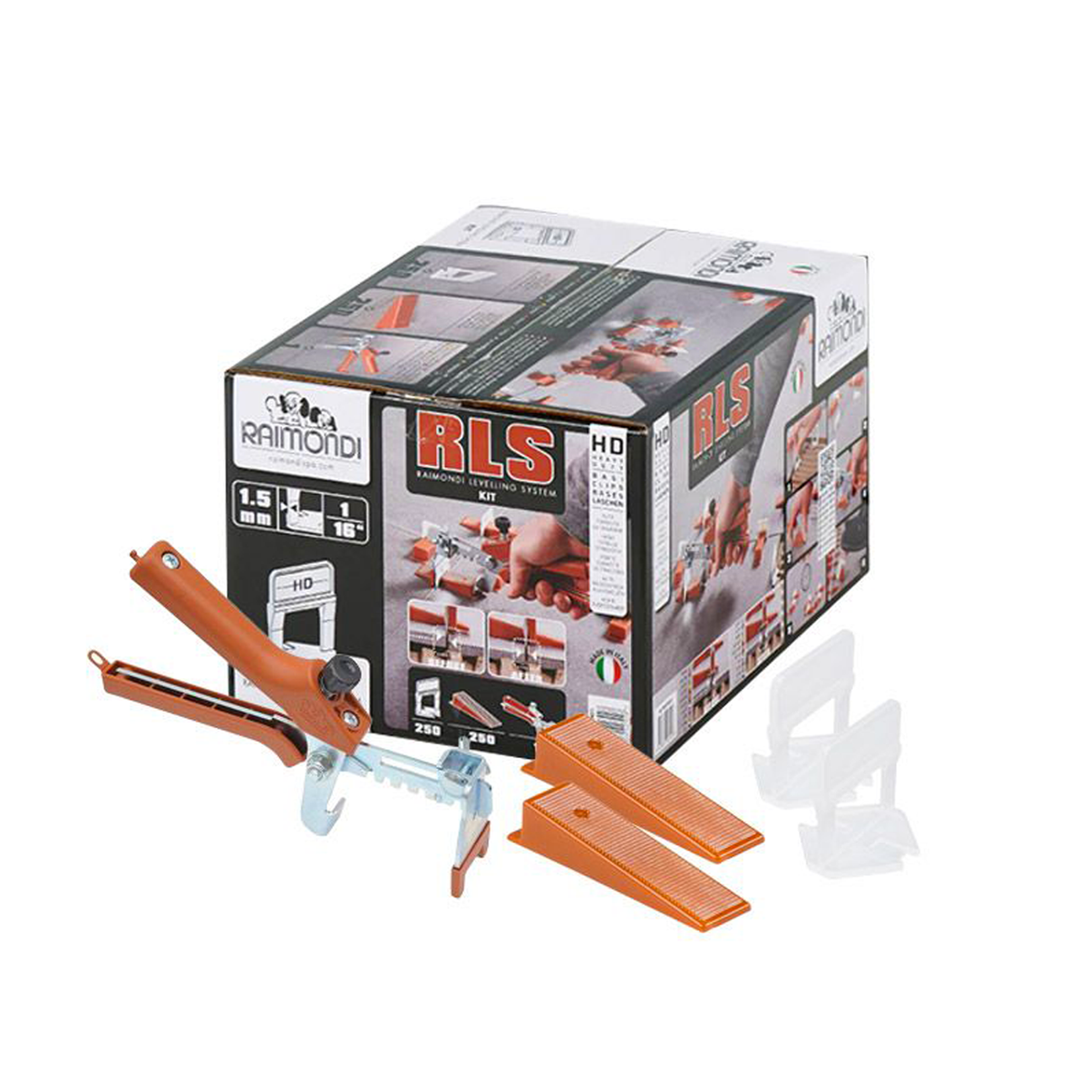 レスキューラビット ネイマール 16セット Raimondi Heavy Duty Tile Leveling System Kit - 1/16