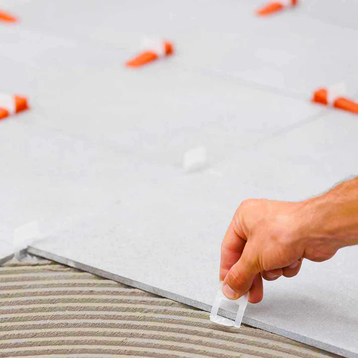 Raimondi 1/32" (1MM) Tile Leveling Clip under Porcelain Tile.