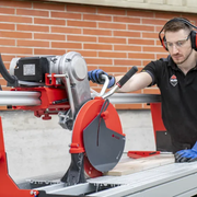 RUBI DX-350-N 1300 Laser & Level Wet Tile Saw, 58-1/2" Plunge Cutting