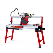 RUBI DX-350-N 1300 Laser & Level Wet Tile Saw, 58-1/2" Side View