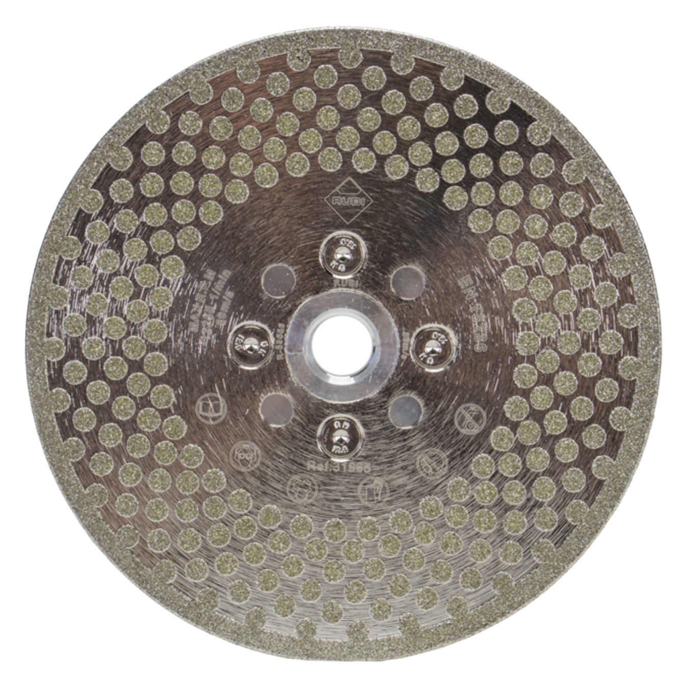 RUBI ECD Electrodeposited Diamond Blade – Cut & Roughing, Front