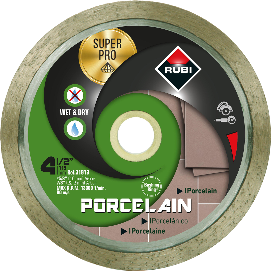 Rubi Tools Porcelain Pro Diamond Blade 4.5 Super Pro