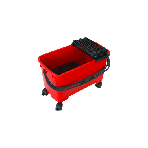 Rubi Tools RUBICLEAN TRIPLE SUPERPRO Wash Bucket - High-capacity wash bucket with triple roller system for efficient tile cleaning and maintenance.