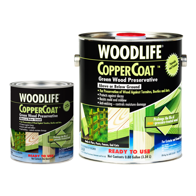 Rust-Oleum WOODLIFE CopperCoat Green Wood Preservative Side by Side