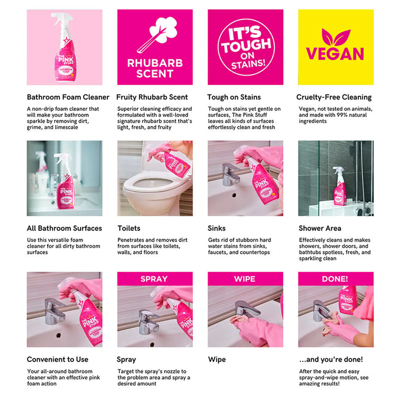 The Pink Stuff Miracle Bathroom Foam Cleaner