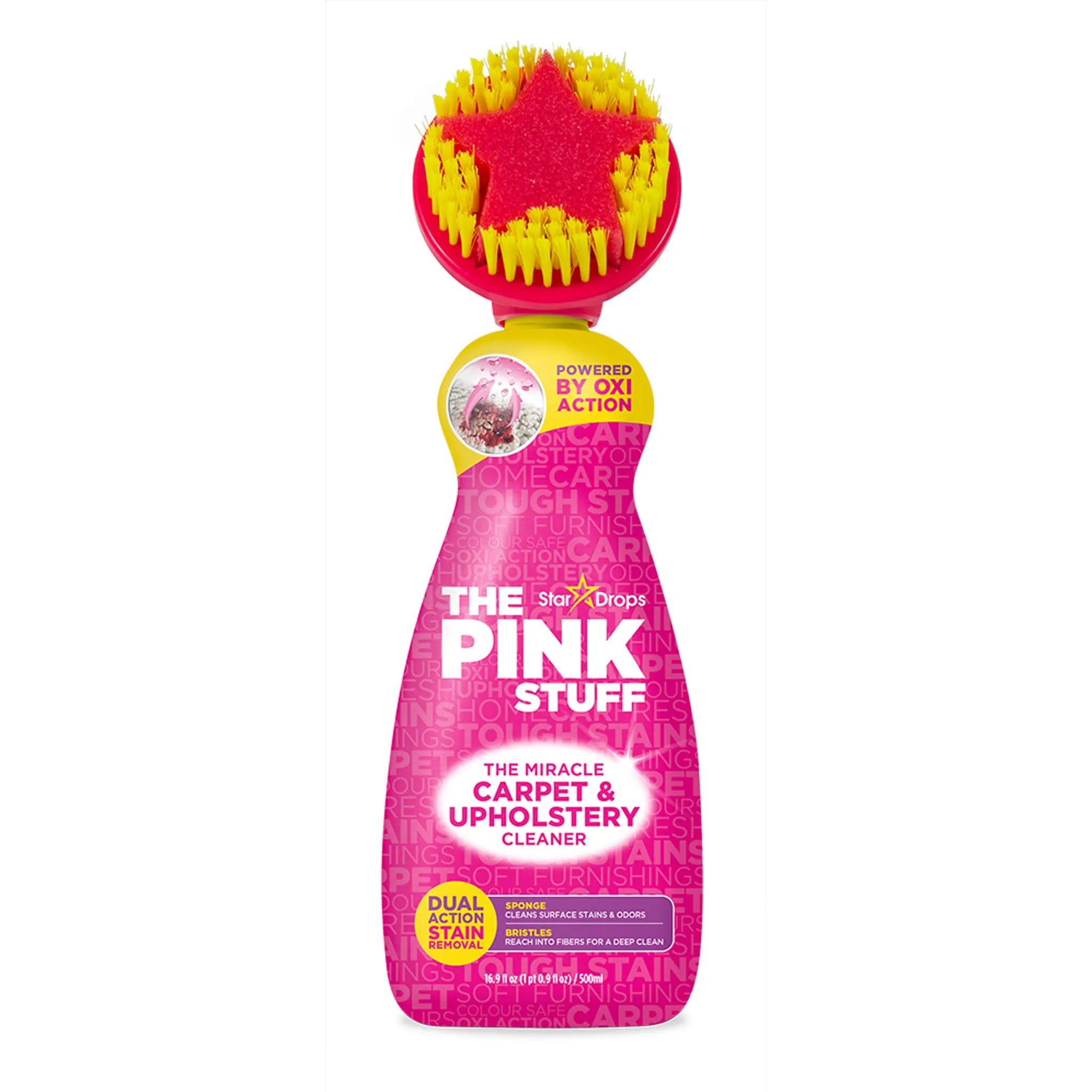 The Pink Stuff Miracle Foaming Carpet & Upholstery Stain Remover with Brush