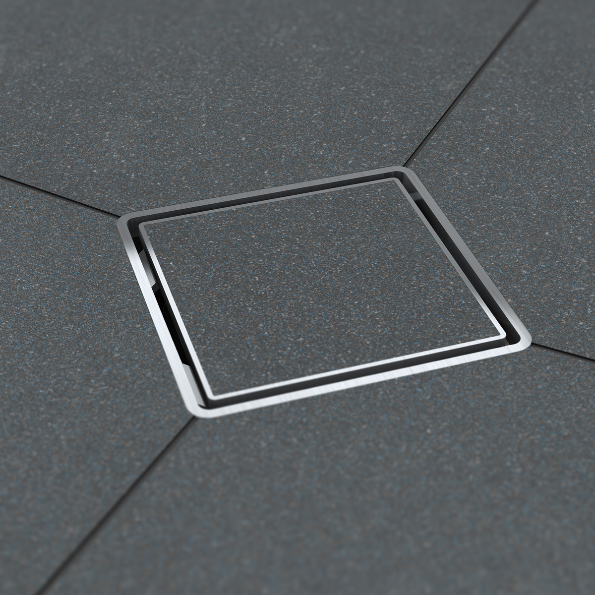 Wedi Premium Drain Cover, 3/8" Tileable Installed