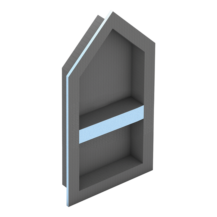 Wedi Recessed Shower Niche, 16" x 12" Cathedrale Style