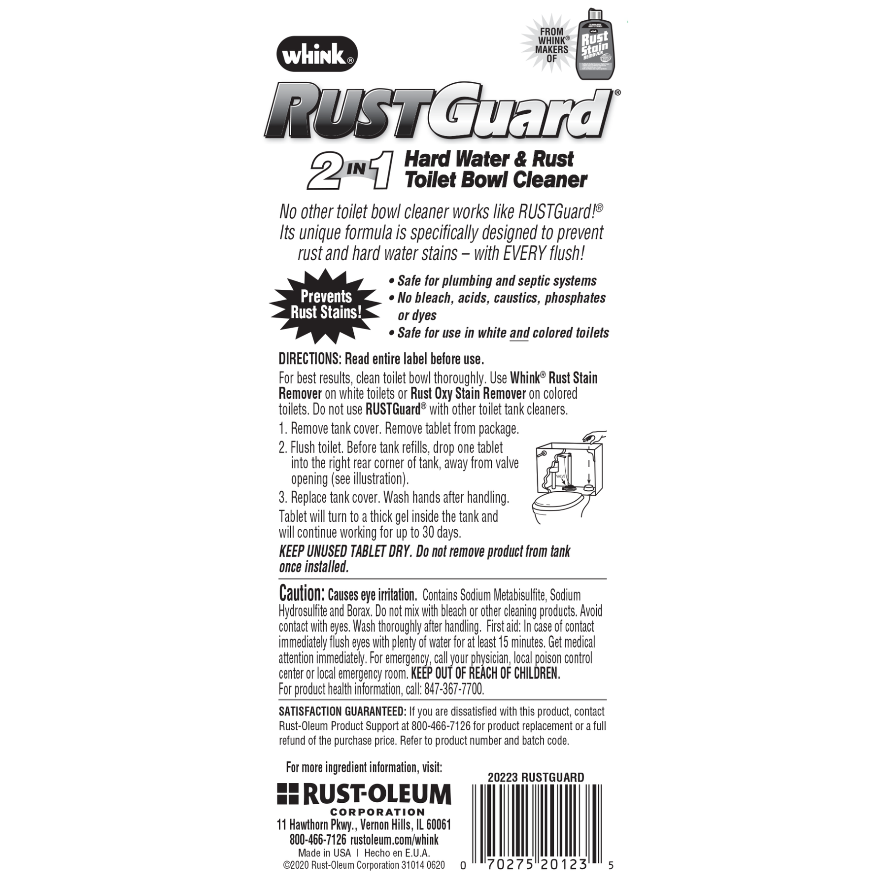 Whink RUSTGuard Tablets - Prevents Rust & Cleans Toilets