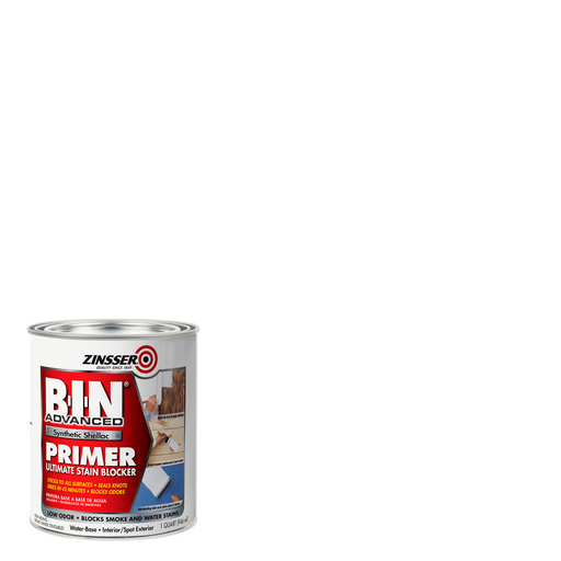 Zinsser B-I-N Advanced Synthetic Shellac Primer, White, Quart