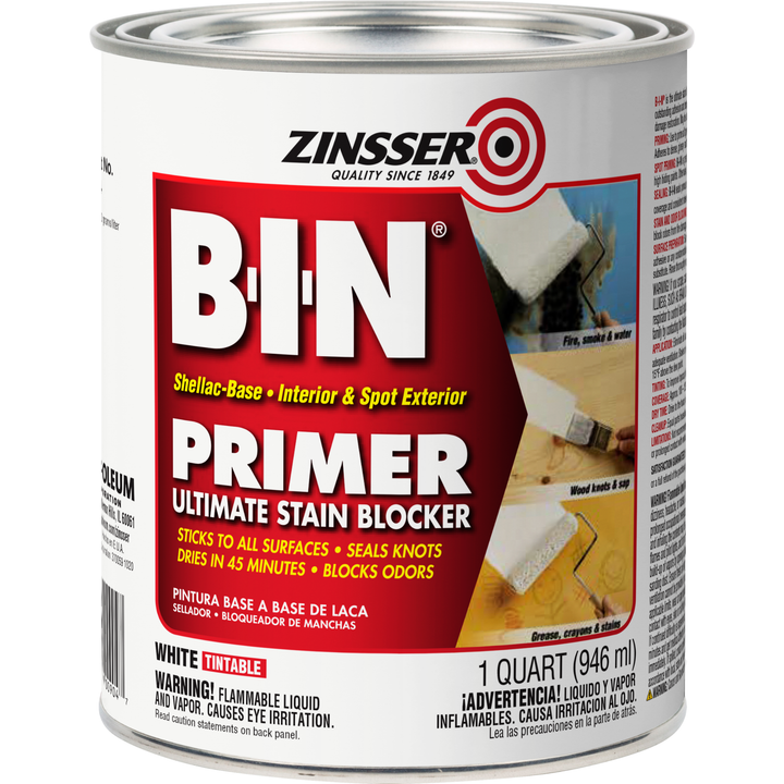  Zinsser B-I-N Shellac-Base Primer - Effective Sealing and Priming Solution