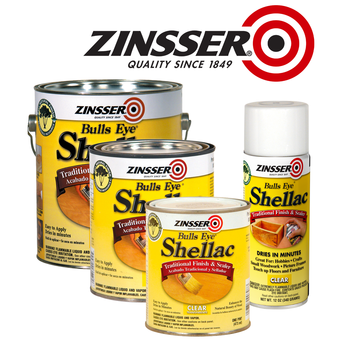 Zinsser Bulls Eye Shellac Clear - Protective clear finish for wood and more