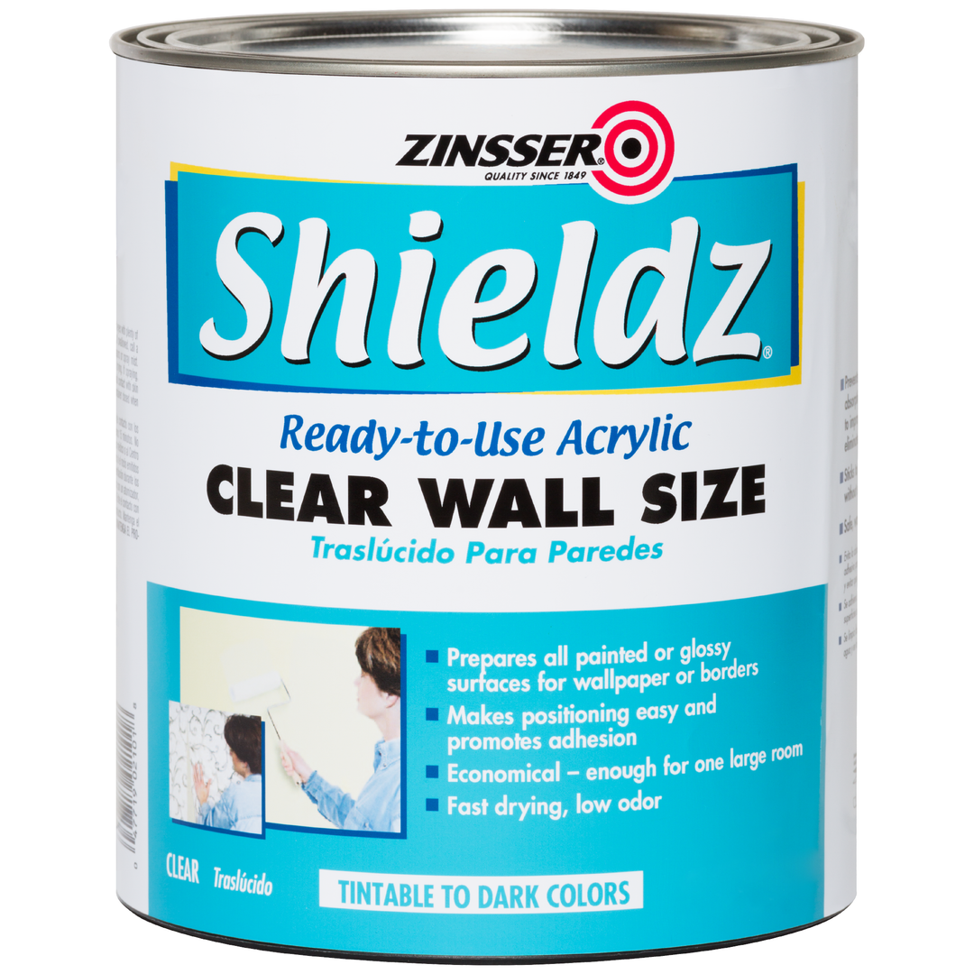 Zinsser Shieldz Clear Acrylic Wall Size Quart - Provides clear protective coating for walls