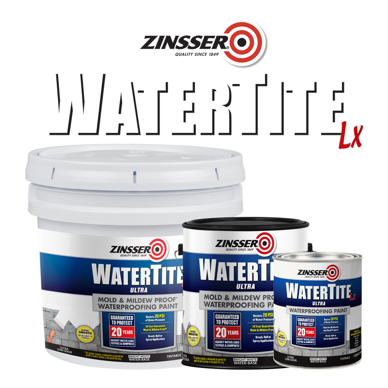  Zinsser WATERTITE-LX Ultra Mold & Mildew-Proof Waterproofing Paint